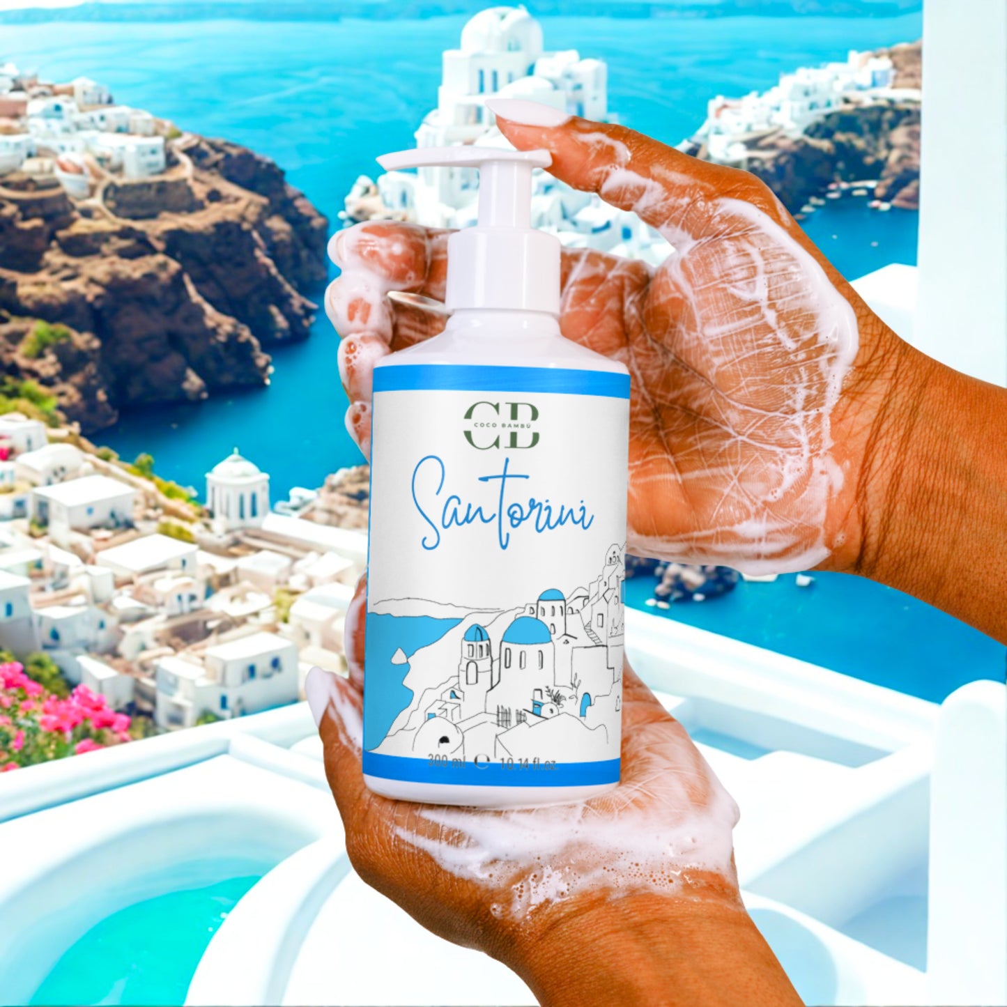 COCO BAMBÚ - Jabón floral para manos y cuerpo Santorini SPA - Vegano